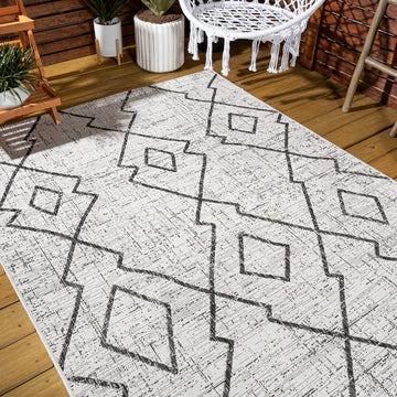 Carwa Tribal Diamond Trellis Indoor/outdoor Area Rug